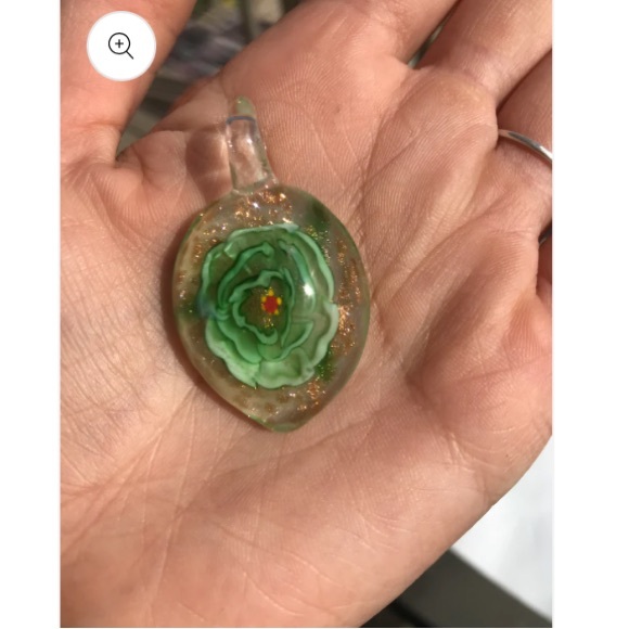 Glass art pendant - Picture 2 of 2